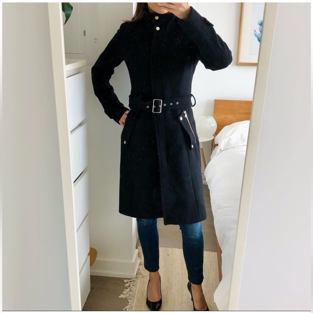 Sold ZARA BLACK WOOL COAT
